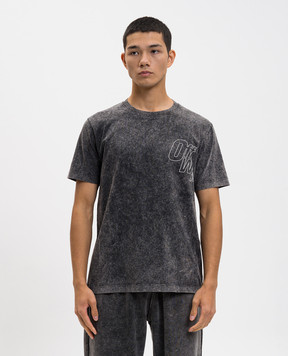Off-White Grey T-shirt with logo print 44MAA027F5J00D