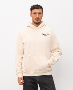 Sporty & Rich Beige hoodie with logo embroidery ST09165232WH37