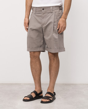 Dolce&Gabbana Brown shorts with lapels GP1J4TFUFL3