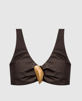 Simkhai Brown Veyra swimsuit top 2269074SW