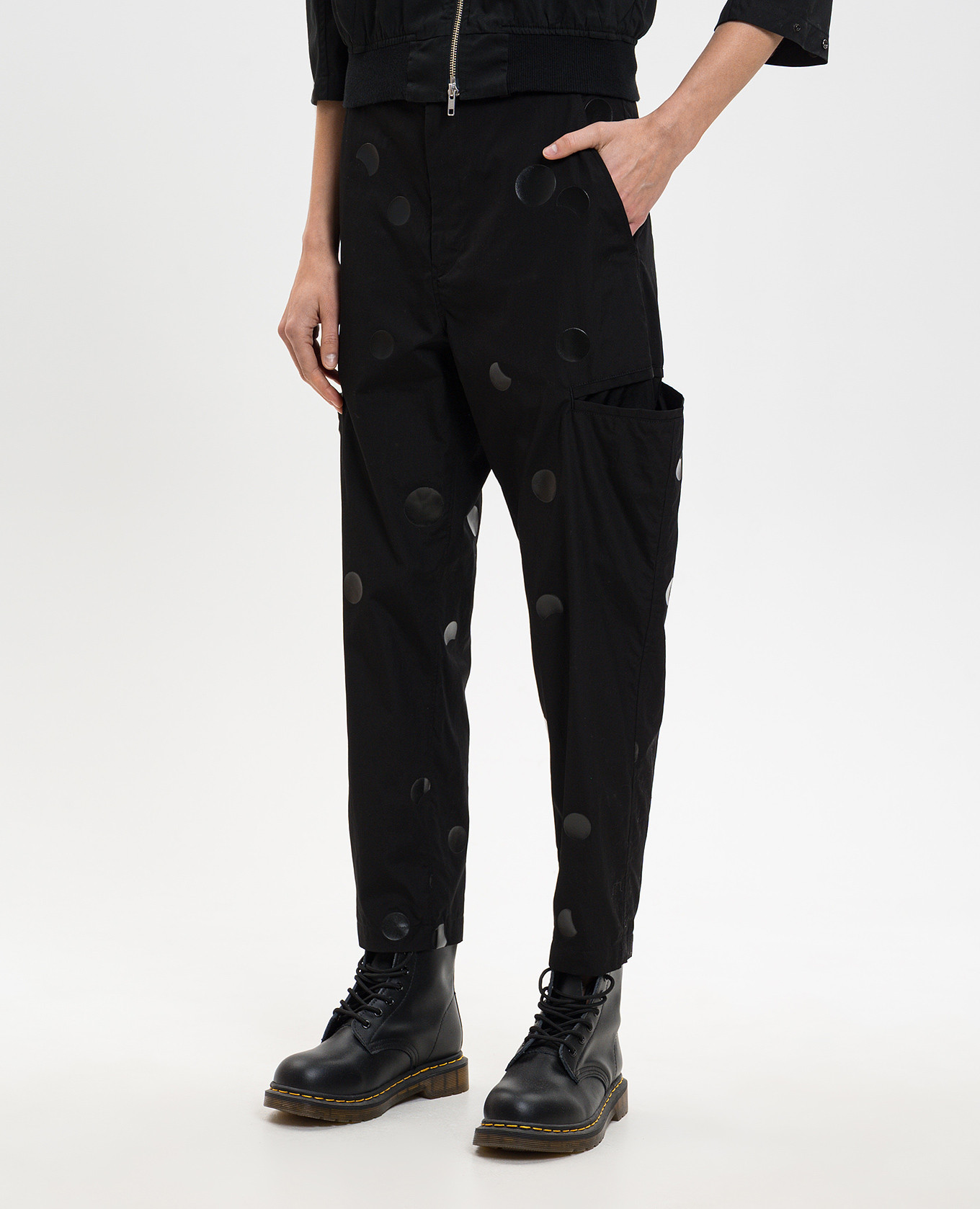 

Black printed cargo pants Y`S Yamamoto