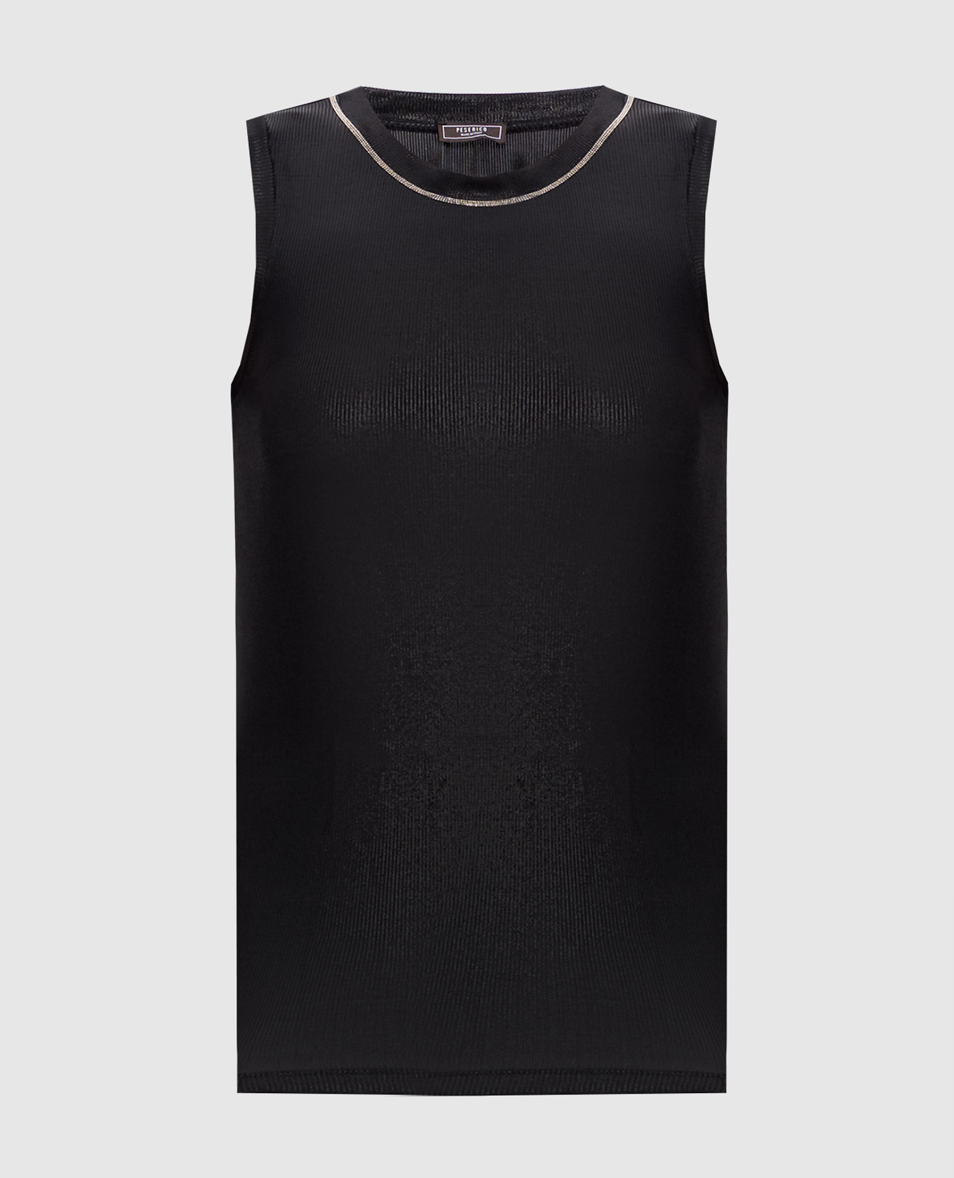 Black T-shirt with monil chain