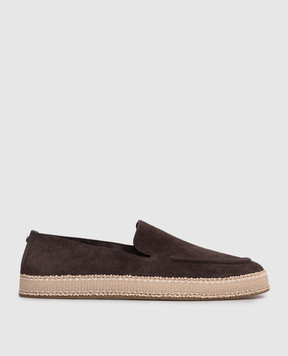 Canali Brown suede espadrilles RB01274462214E