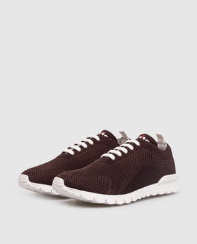 Kiton Brown FIT sneakers with logo DSSFITSN00809