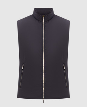 MooRER UROS down vest in blue UROSSKT
