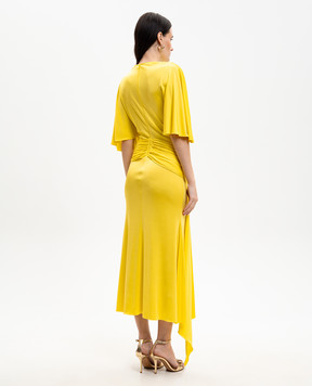 David Koma Yellow midi dress with drapery RE26DK62D
