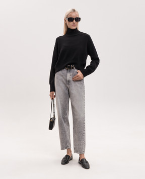 Dondup Bessie grey jeans with logo patch DP784DF0277DMW7
