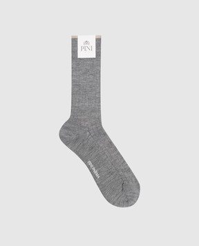 Pini Parma Gray wool socks SOCKLIGR