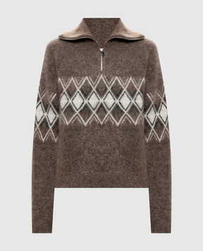 Fusalp Brown Mireva sweater with wool K1114