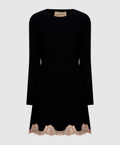Black dress with lace