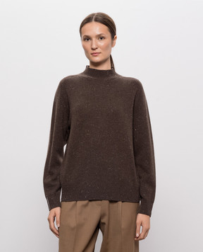Peserico Brown wool and silk jumper S99982F07K09095