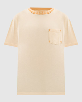 Palm Angels Yellow T-shirt with branded print PAMAA008JR001