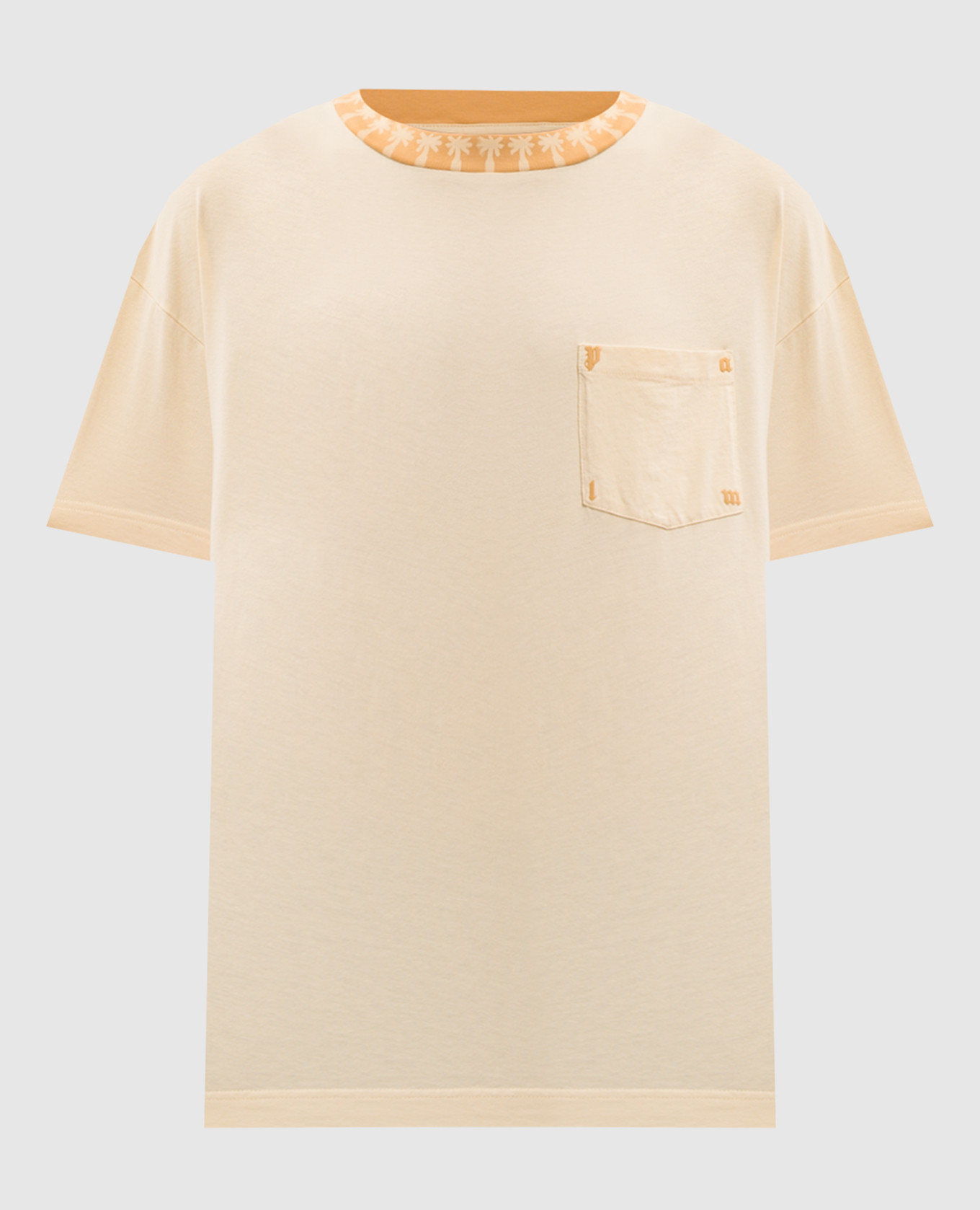 Yellow T-shirt with branded print