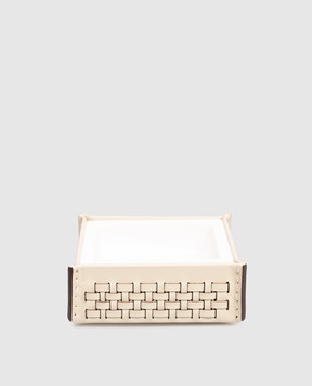 Treesseci Beige leather soap holder HILTON HI01AAV