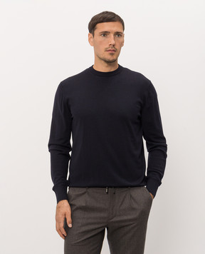 Cashmere&Whiskey Blue wool jumper MU8121318541R
