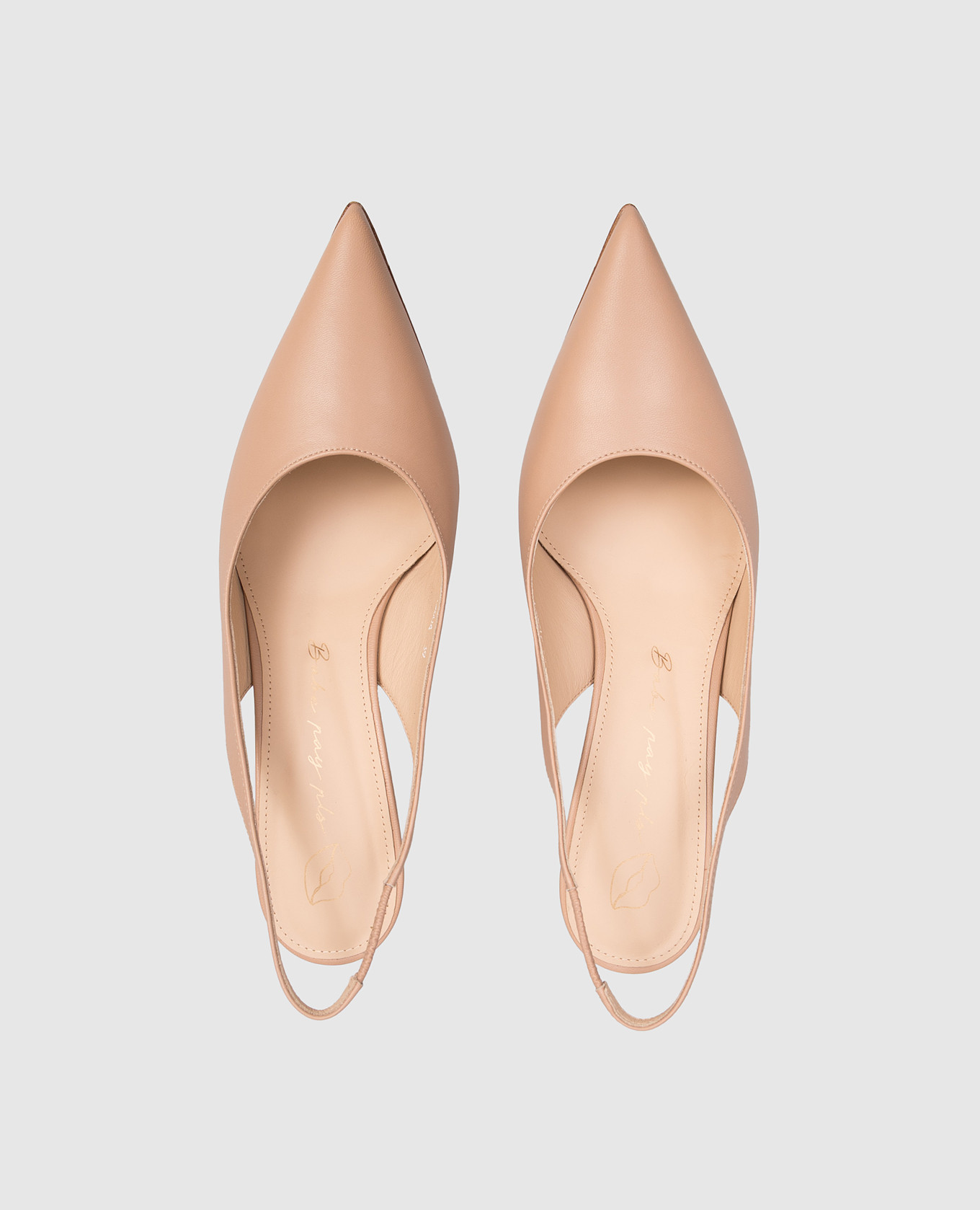Beige leather slingbacks Babe Pay Pls 4