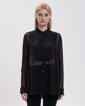 Masnada Black silk blouse 8180