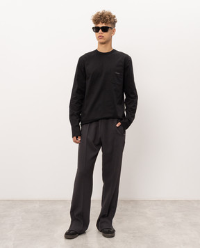 Premiata Black long sleeve with logo print PA1029