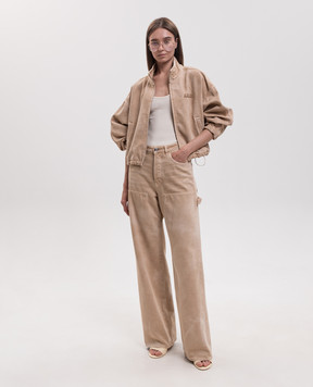 AMIRI Beige jeans with a patch AWBMPA1035
