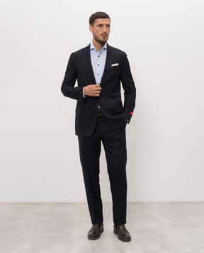 ISAIA Blue wool suit 524AFI101P9010