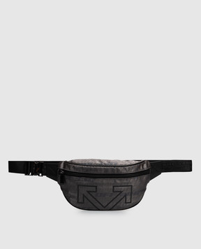 Off-White Grey logo pattern belt bag OWMNT03F26FB01