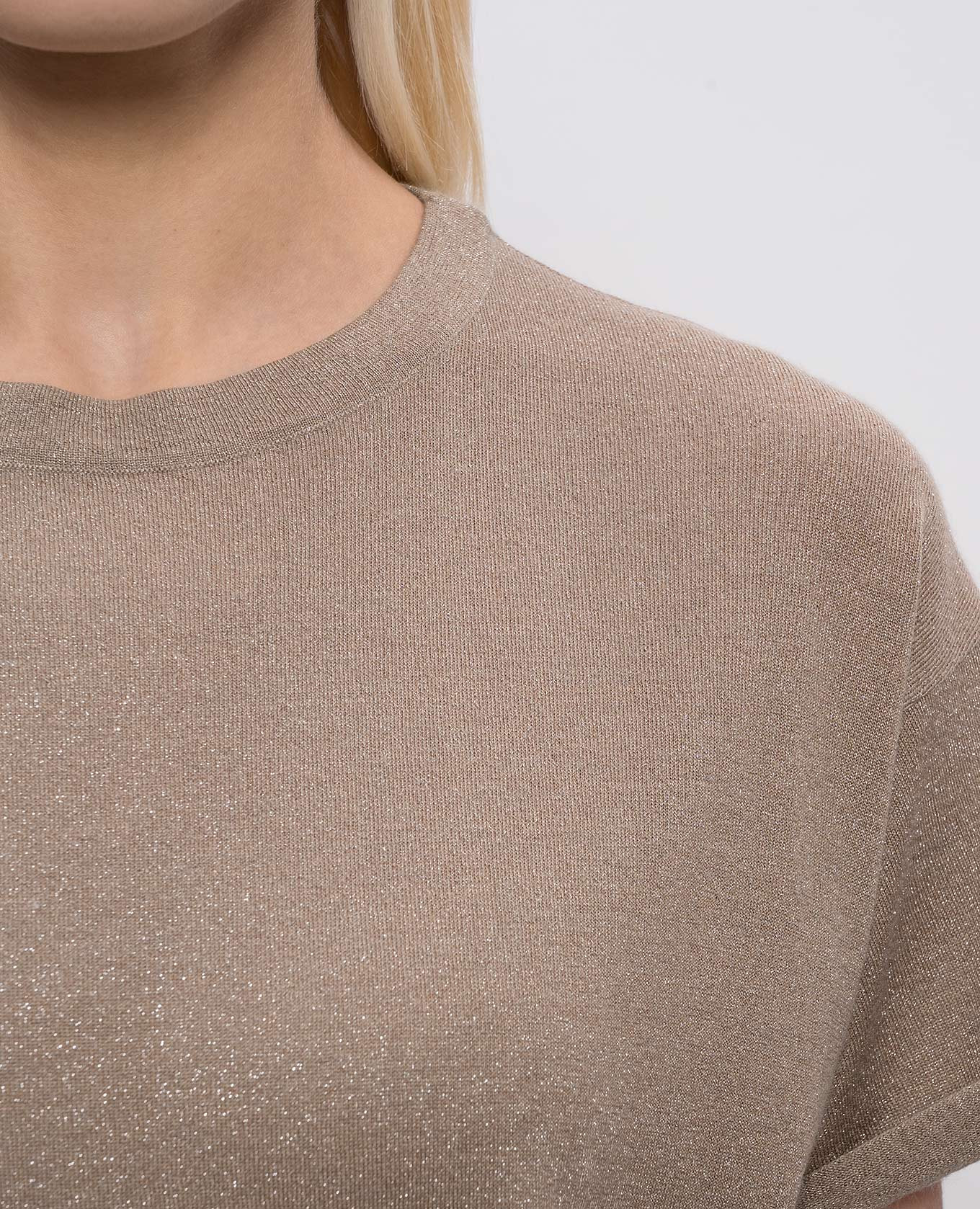 

Brown cashmere and silk T-shirt Brunello Cucinelli