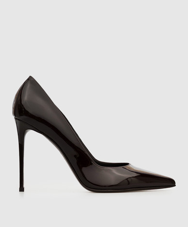 Brown patent leather EVA shoes