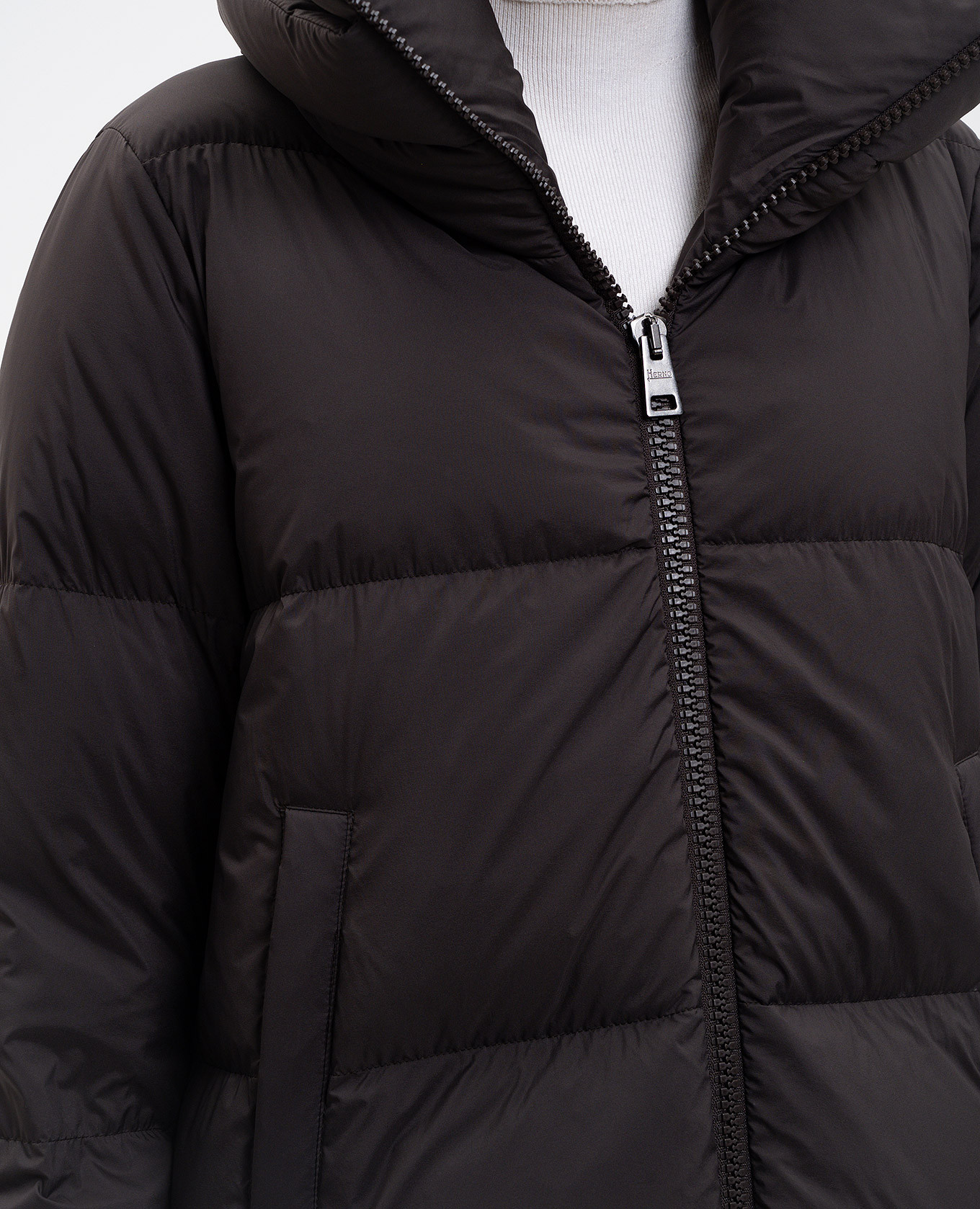 

Brown down jacket with logo Herno