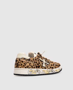 Premiata MARCB children's leather sneakers in leopard print 38289558