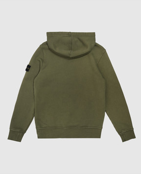 Stone Island Children's green hoodie with logo patch L2S166100008S04251012