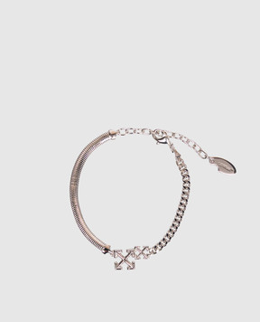Off-White Silver bracelet with emblem OMOA10RC99MET001