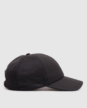 Stefano Ricci Black cashmere and silk cap MCV610013EMA0035