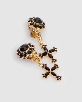 Dolce&Gabbana Gold clip earrings with crystals WEQ4S2W1111