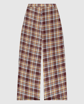Sofie D`Hoore Brown PARANA checked pants PARANACHECK