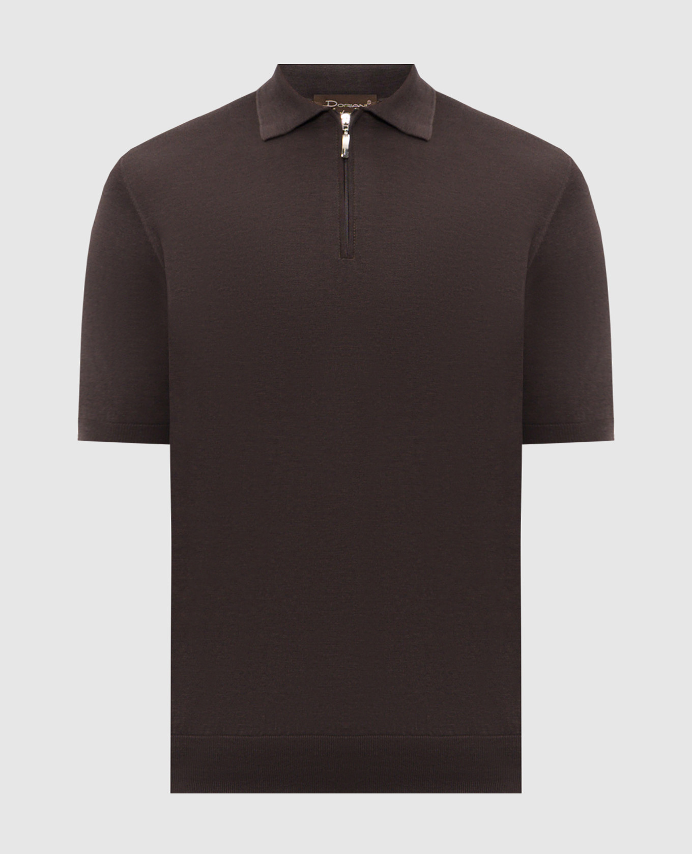 Brown polo with silk