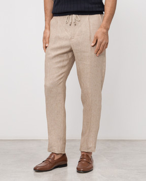 Peserico Beige linen pants R54274D02607