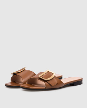 Bally Brown Boucle leather mules WF105MVT005