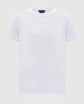 Tom Ford White T-shirt with monogram logo TSJ629JEX180