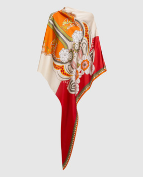 La DoubleJ Full-On Foulard Printed Silk Blouse SCA0096SIL029AMB03