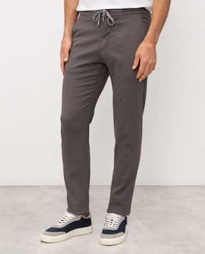 Marco Pescarolo Gray silk pants CARACCIOLO5306