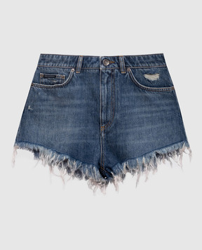 Dolce&Gabbana Blue denim shorts with holes FTDHBDG8OS1