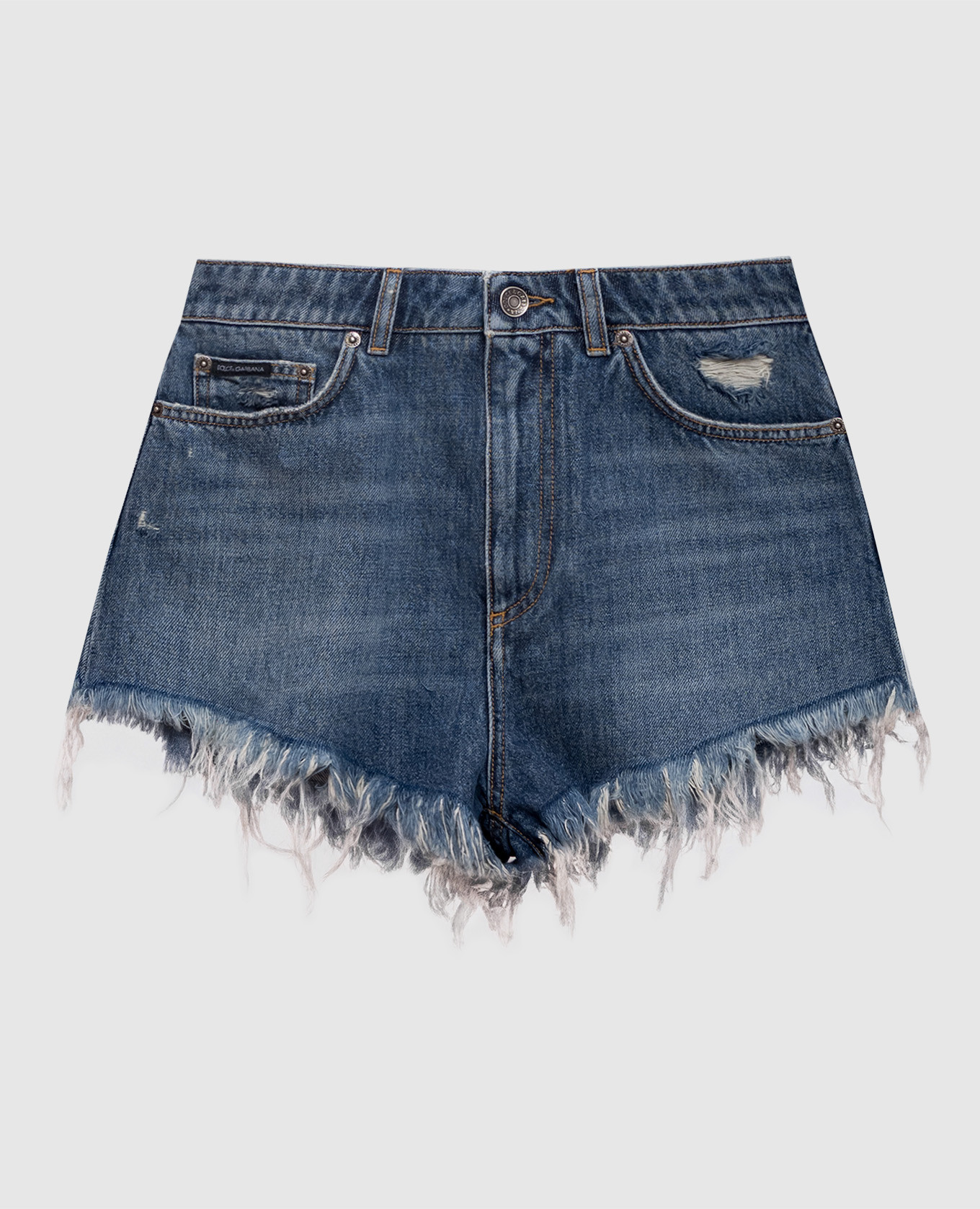 

Blue denim shorts with holes Dolce&Gabbana