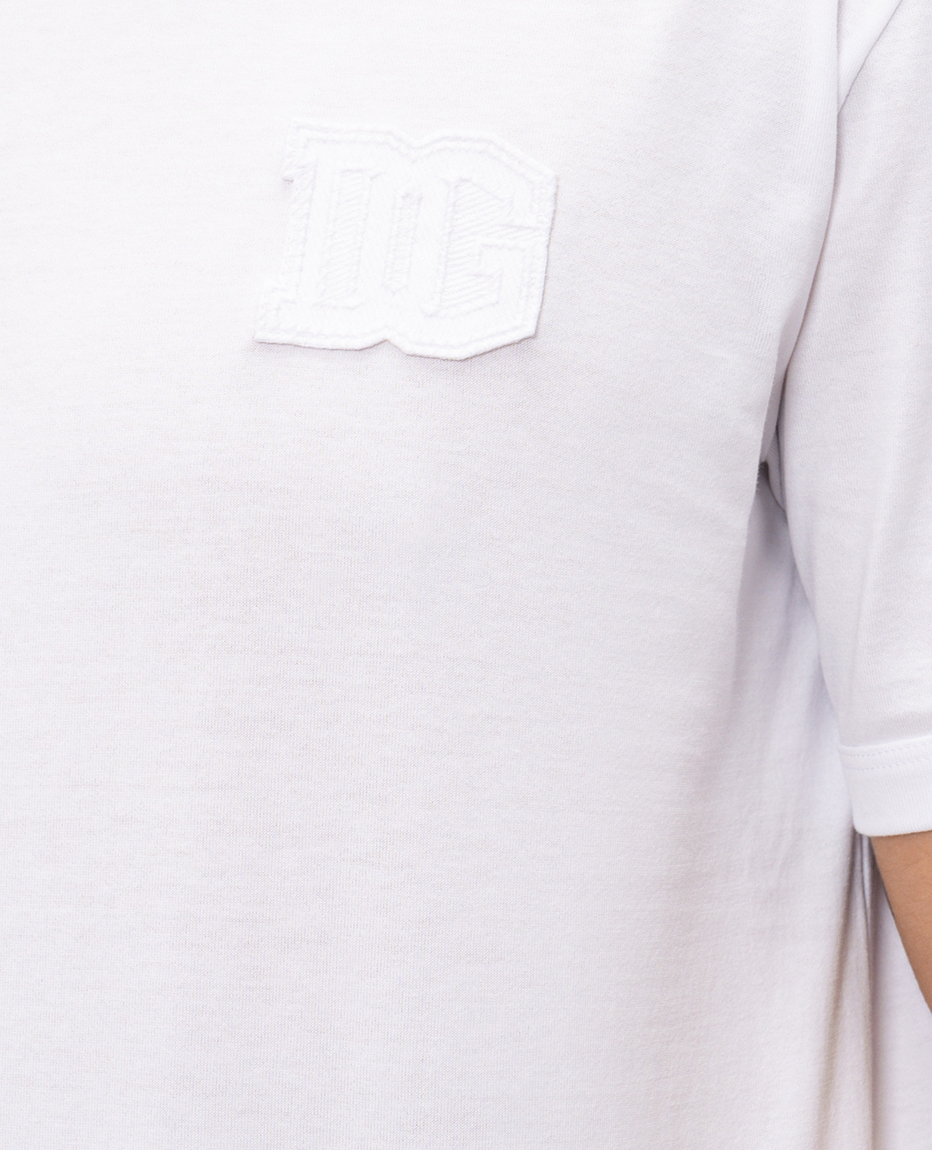 

White T-shirt with monogram patch Dolce&Gabbana