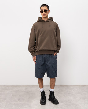 Stone Island Brown hoodie with patch L1S156100002S0288