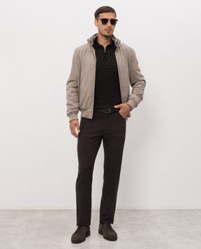 Stefano Ricci Brown pants with a patch MFT63B0091TR172P