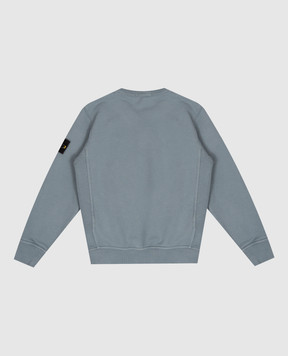 Stone Island Children's blue sweatshirt with logo patch L2S166100001S0A2024
