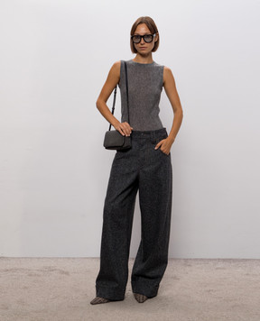 Brunello Cucinelli Gray silk and wool top MFR493700