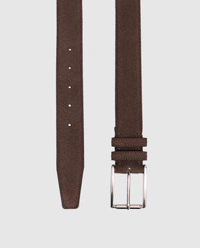 Kiton Brown suede belt USCA006N00108