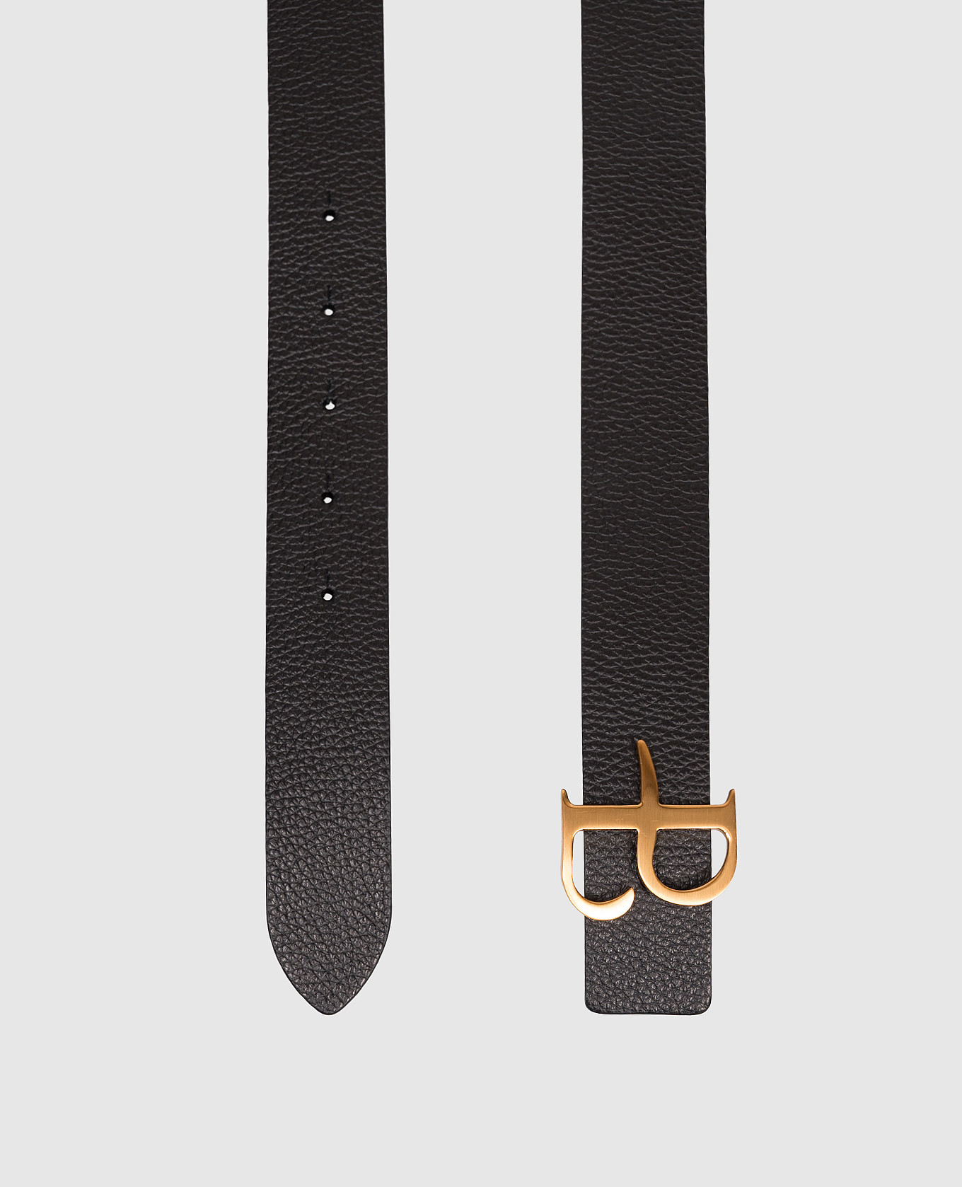 Black leather belt with monogram Ballantyne 3