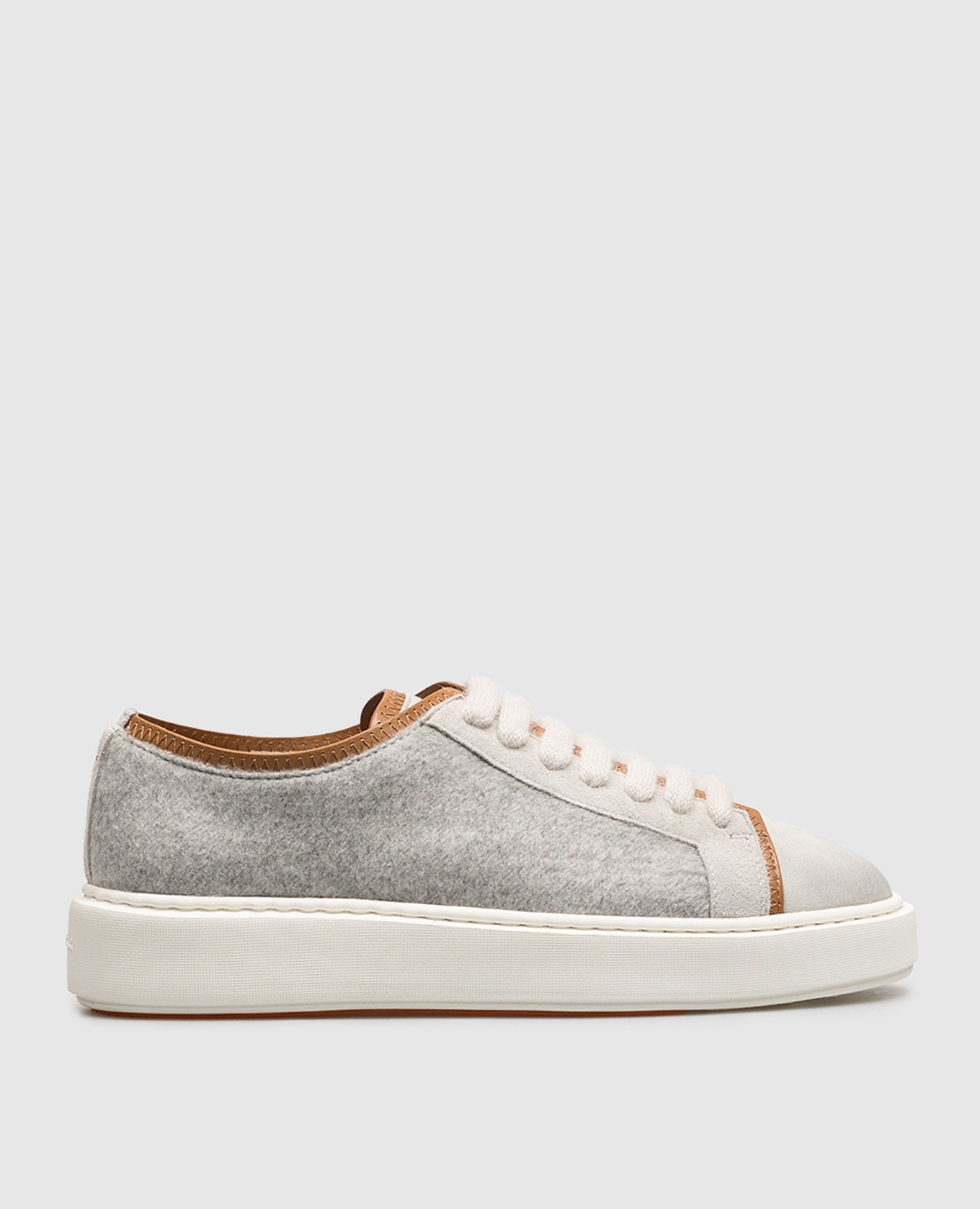 Gray combination sneakers